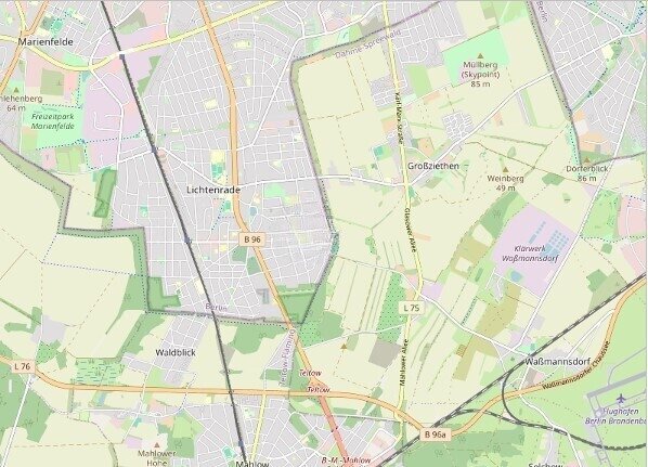 Voll erschlossenes 970 qm großes Baugrundstück für Stadtvillen oder Doppelhaushälften in beliebter Lage in Berlin-Lichtenrade