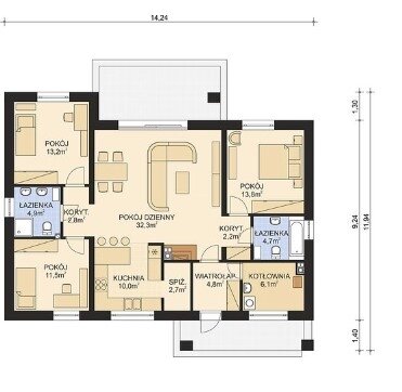 Neubau! Erstbezug! Modernes, barrierefreies Einfamilienhaus am Stadtrand vonBydgoszcz!