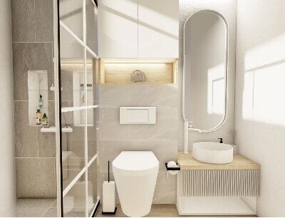 Küstenzauber: Stilvolles 43 m² Apartment mit Balkon und Parkplatz in Rewal