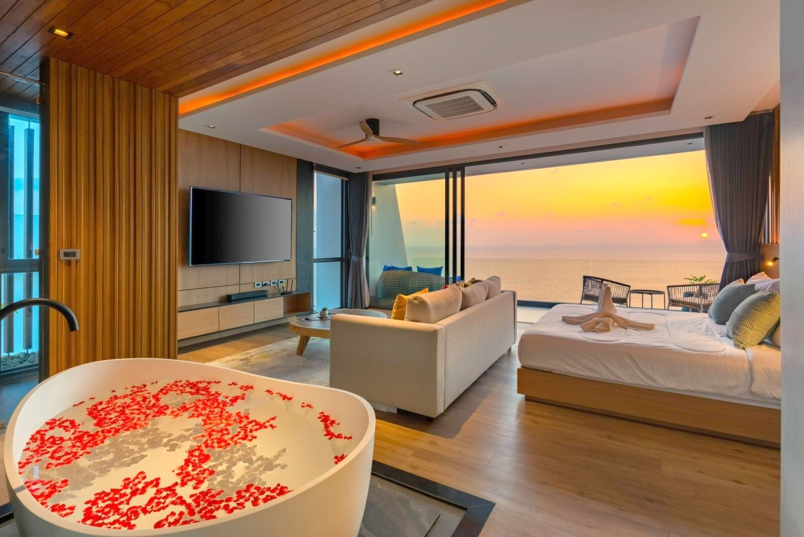 Opulente Residenz auf Koh Samui mit Meerblick und Pool