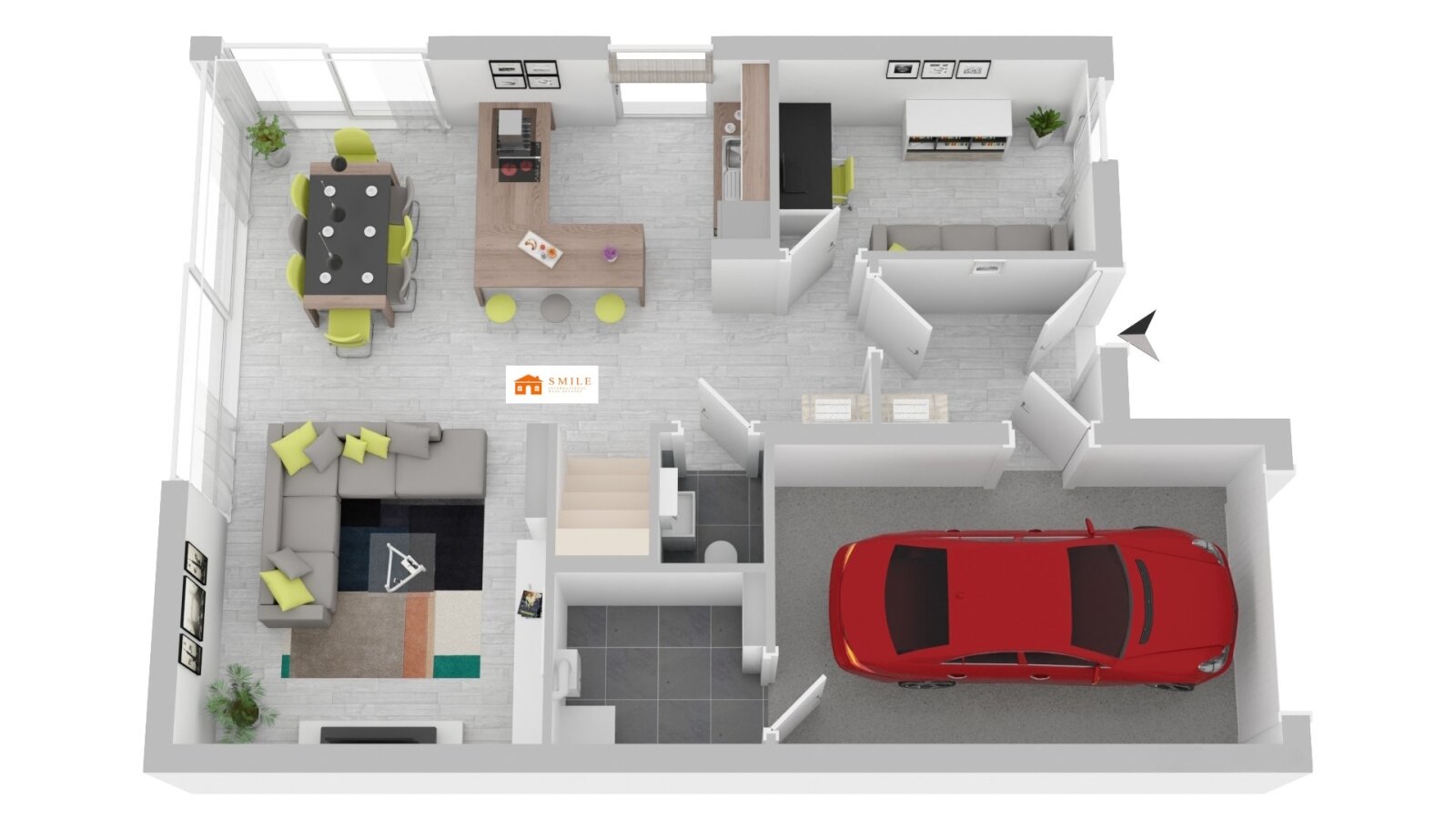 Neubau Doppelhaushälfte mit Garage und deutschen Nachbarn in See Nähe
