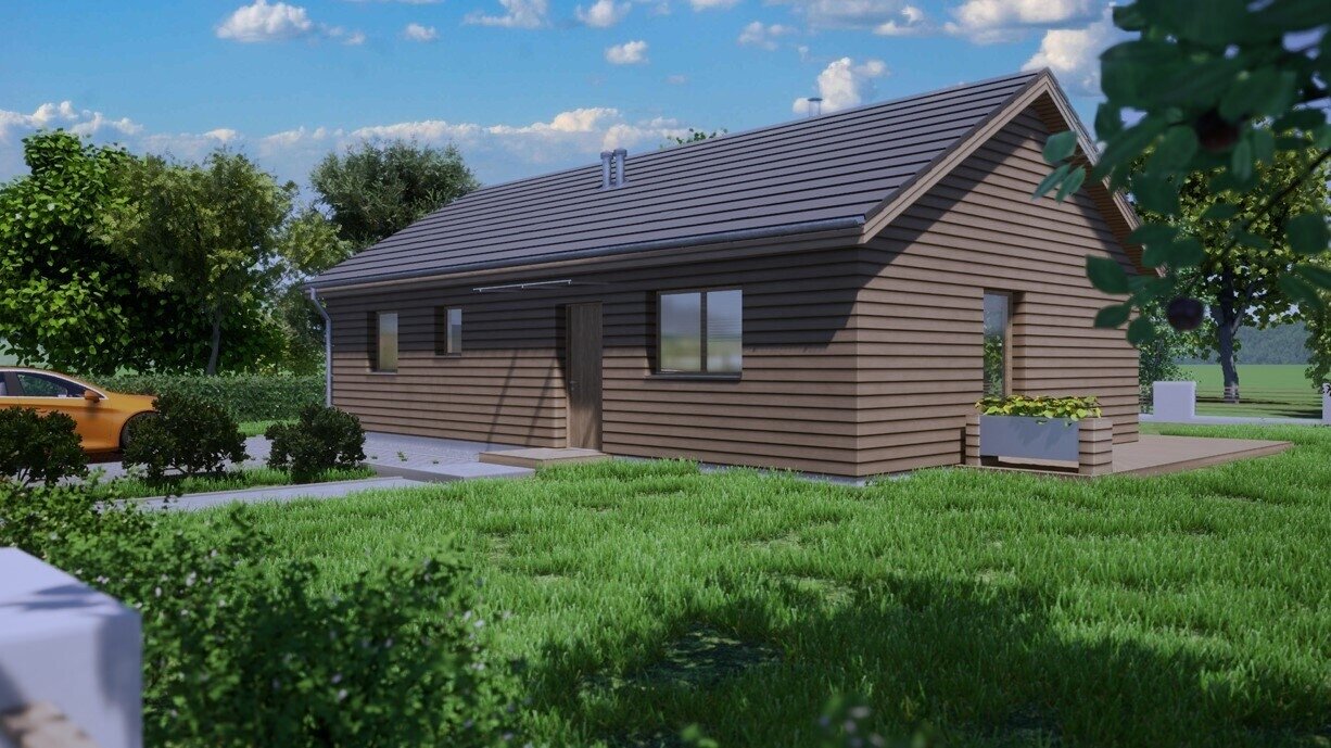 Massiver Öko- Bungalow aus Mondholz an der Mysliborzer Seenplatte