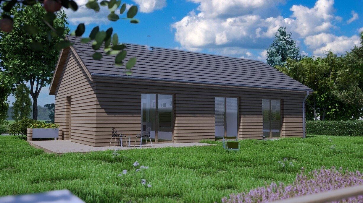 Massiver Öko- Bungalow aus Mondholz an der Mysliborzer Seenplatte